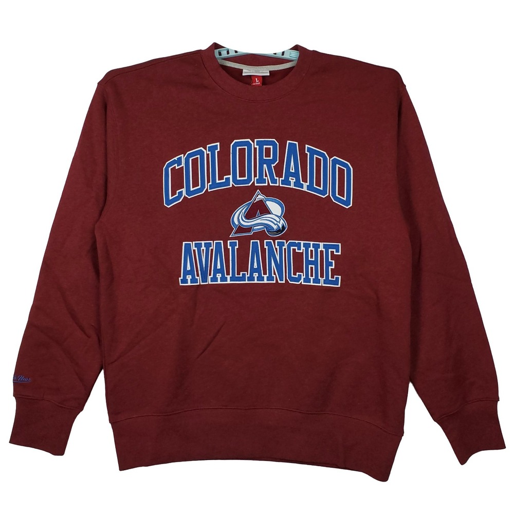 Colorado Avalanche Mitchell & Ness NHL Large Sweatshirt Cut Fabric Logo NWT